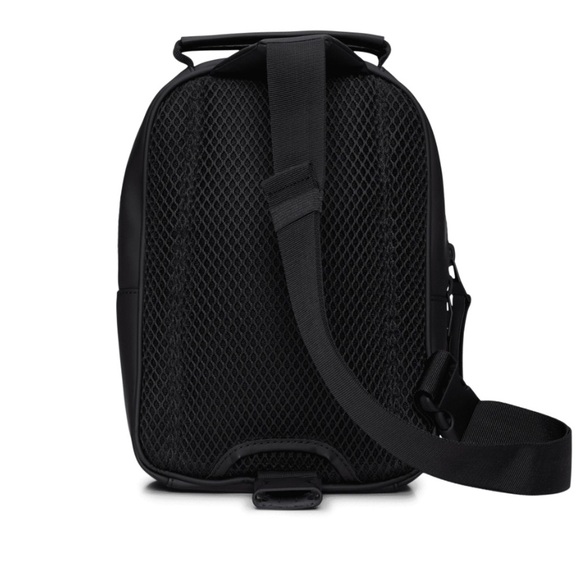 NWT Rains Book Daypack Mini “Revel” Dark Olive Green Weatherproof Crossbody - Picture 3 of 7